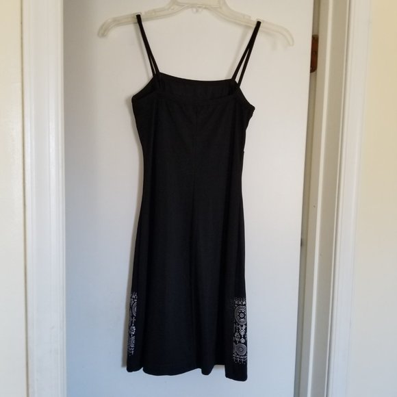 City Triangles Black Strap Sundress with white embroidery on the bottom (size s) - Picture 2 of 5
